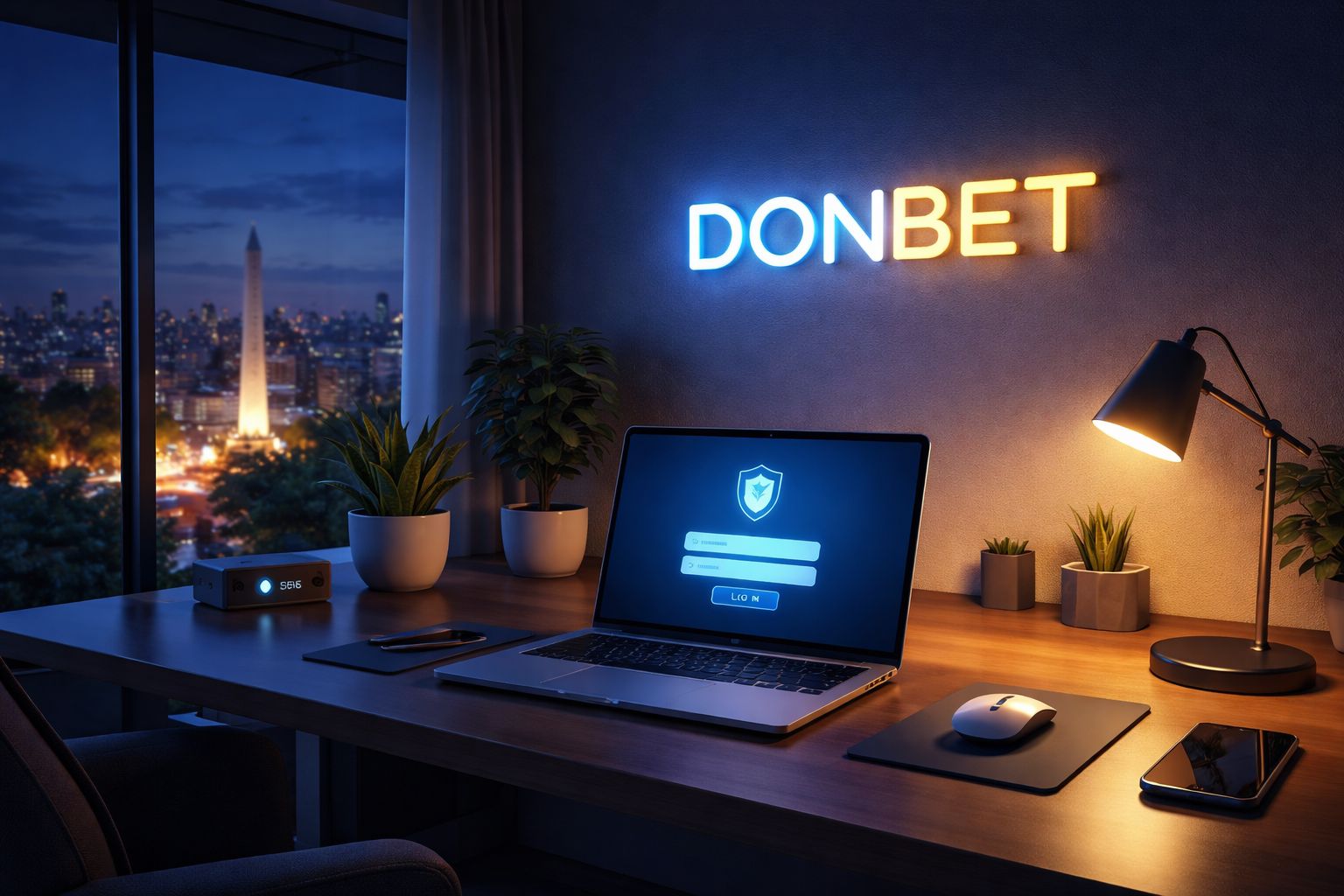 Página segura de inicio de sesión DONBET para jugadores en Argentina