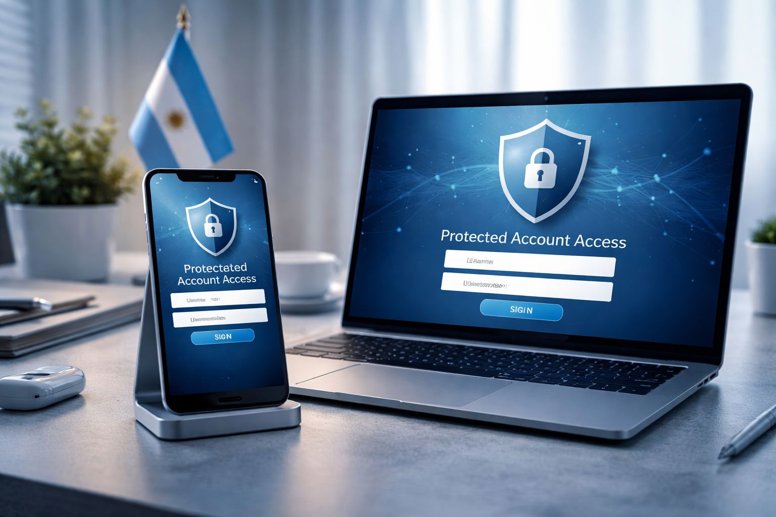 Inicio de sesión protegido de cuenta DONBET en un dispositivo en Argentina