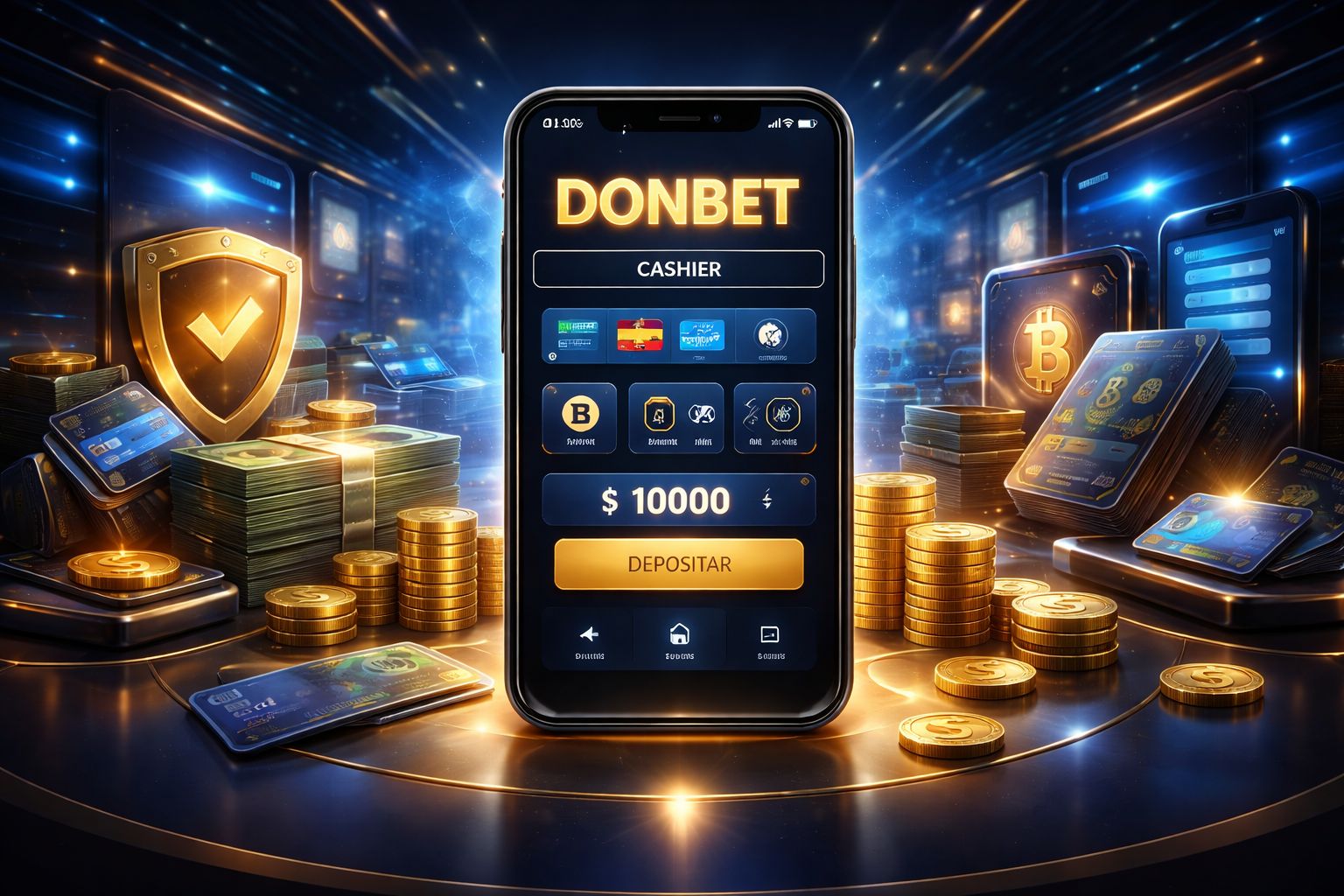 Página de pagos DONBET para depósitos y retiros en Argentina